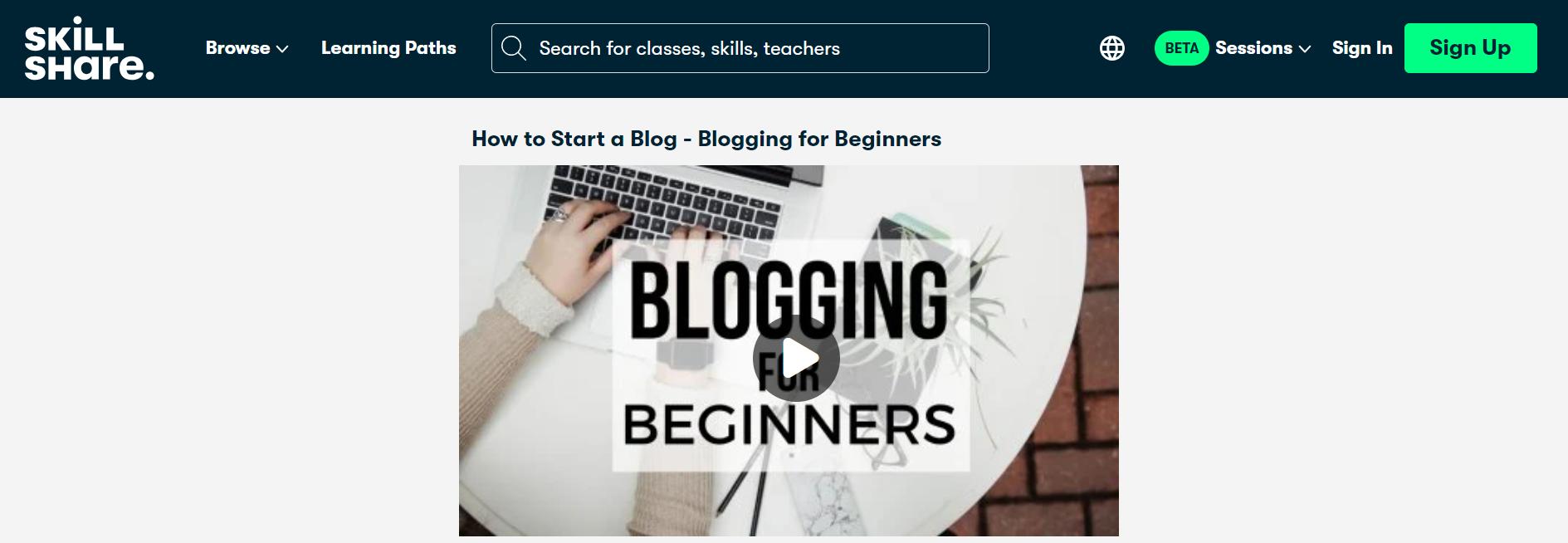 best free blogging courses for beginners