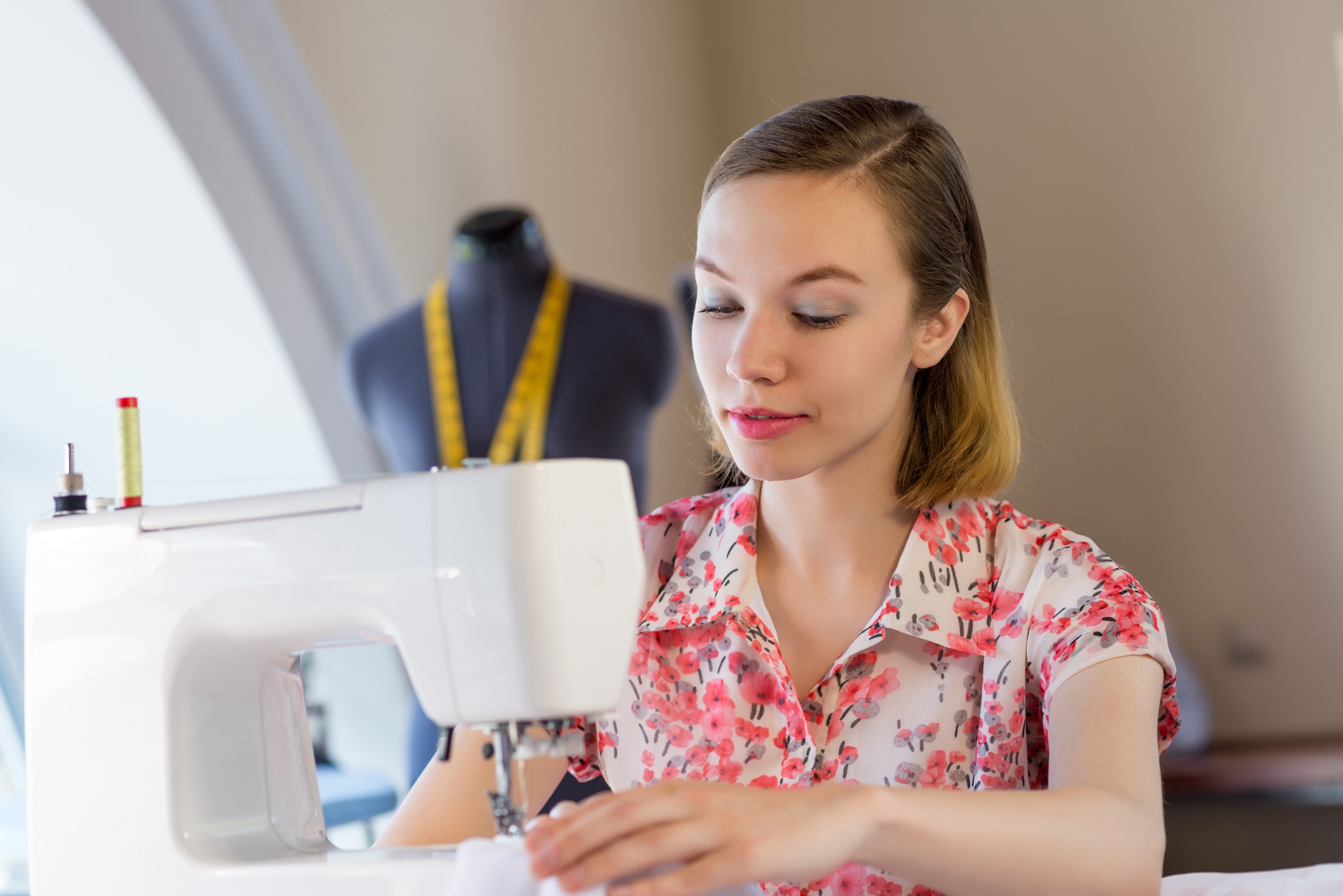 woman sewing