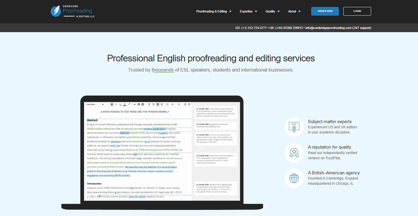 cambridge proofreading