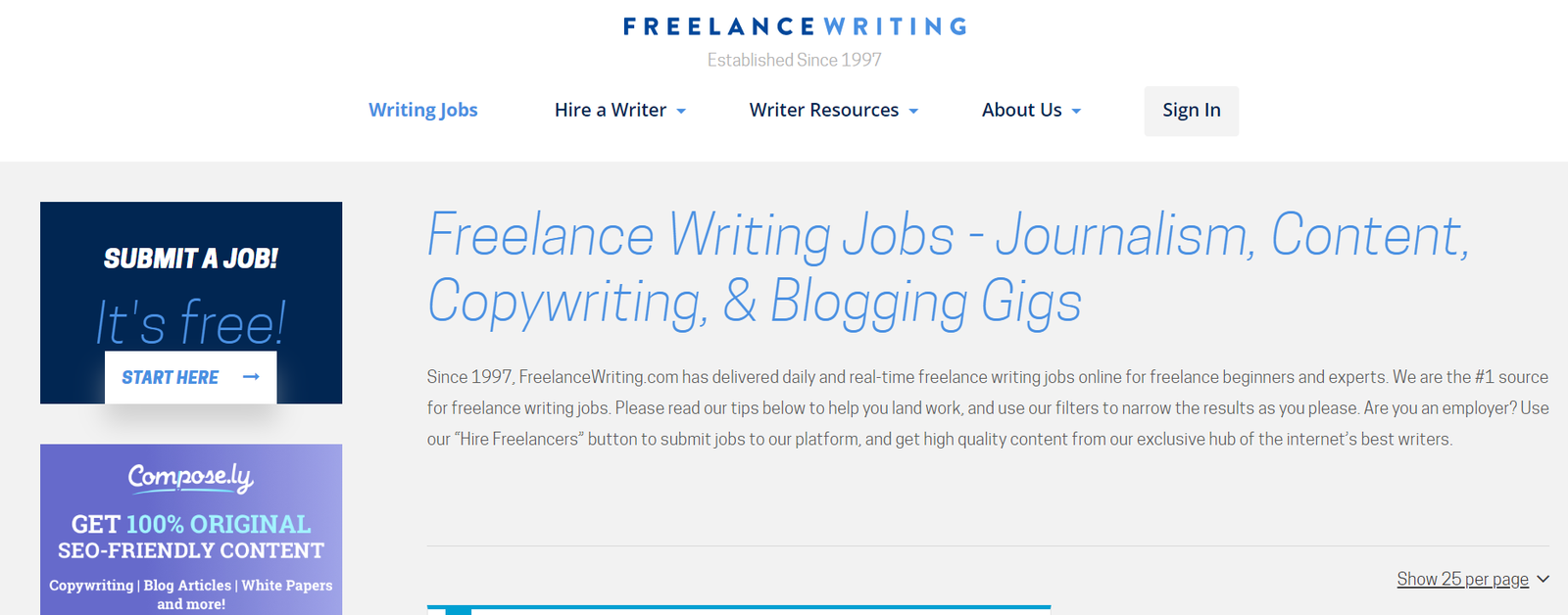 freelance writing jobs