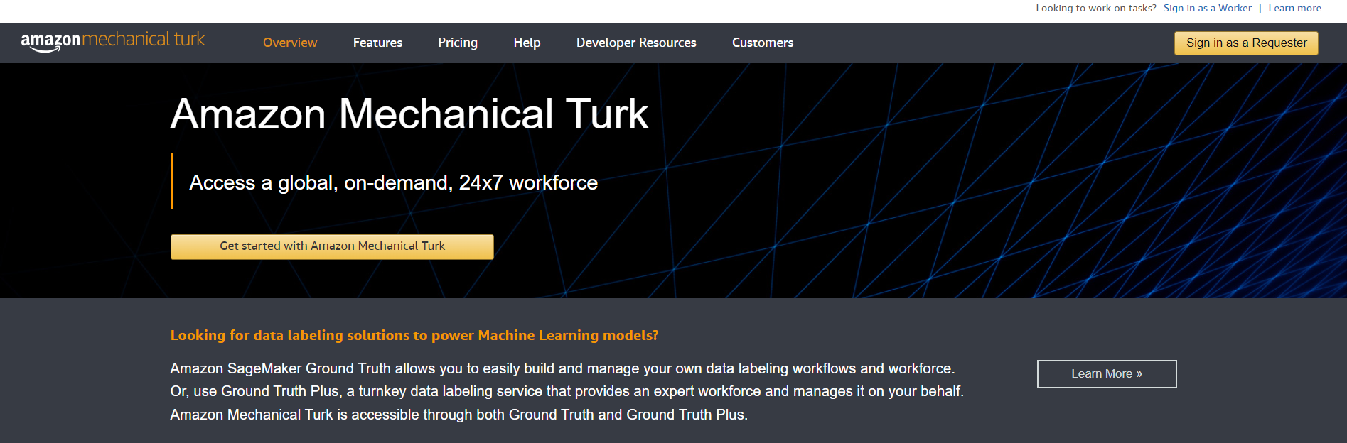 MTURK homepage