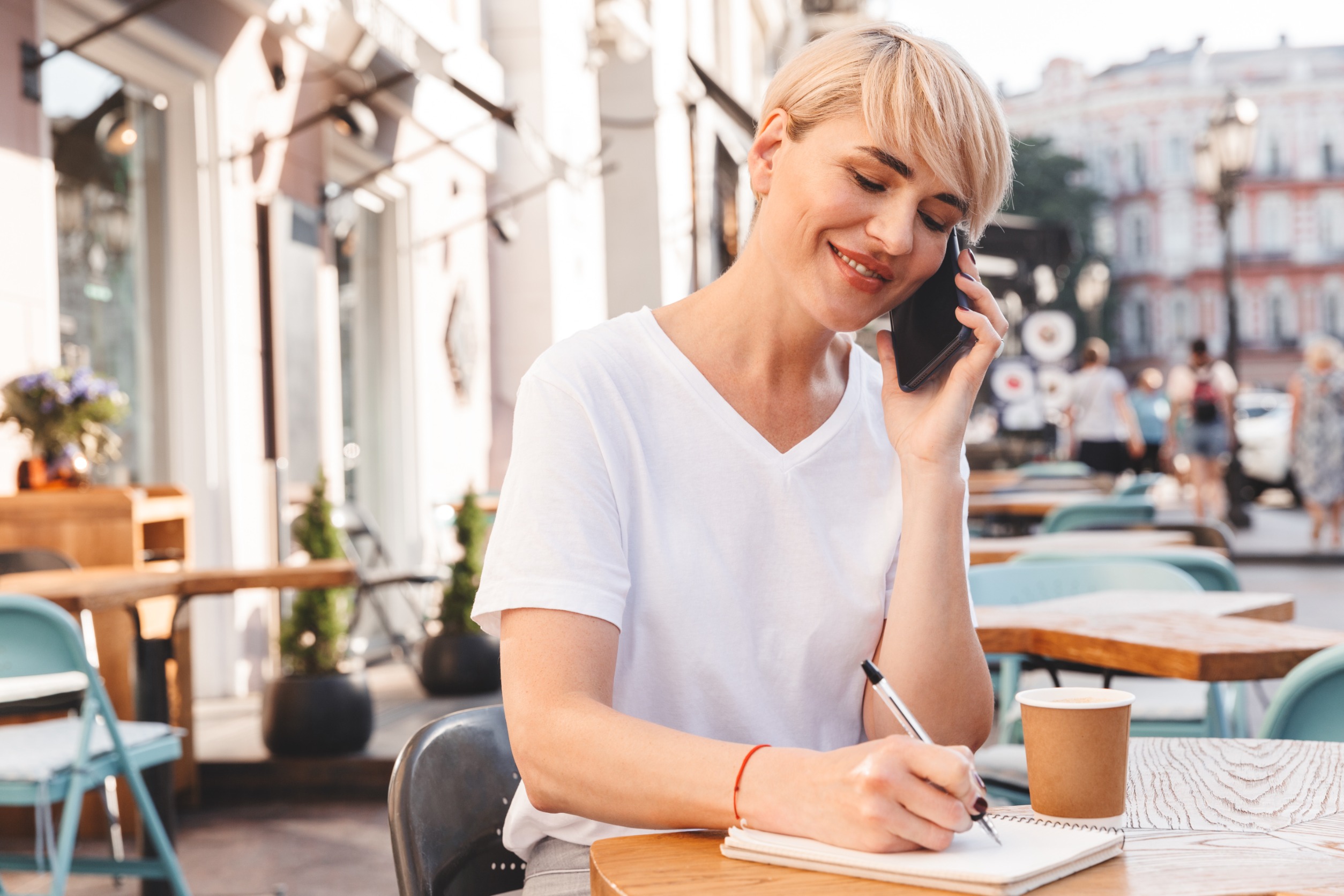 woman on phone