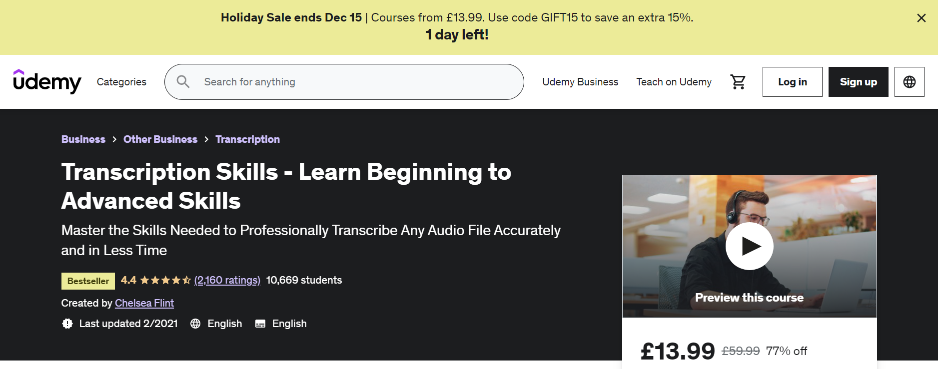 transcription skills course