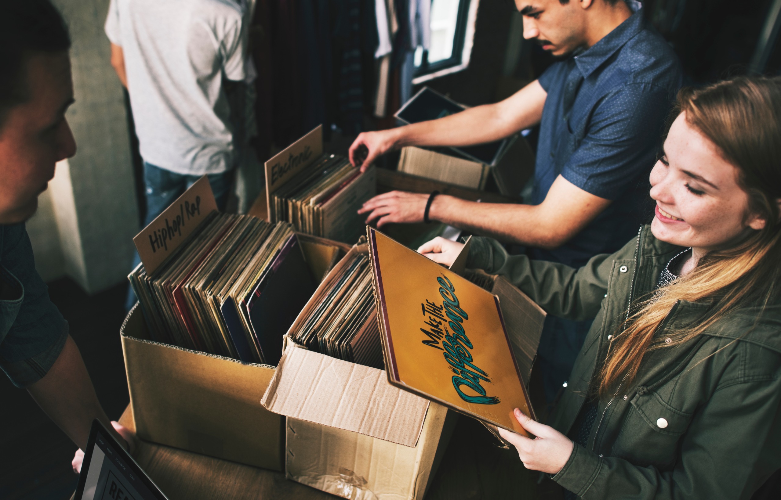 work in a record store