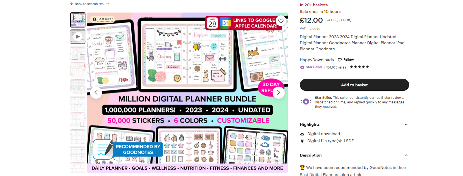 digital planner mock up images