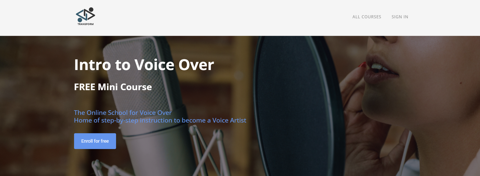 intro to voiceover free course