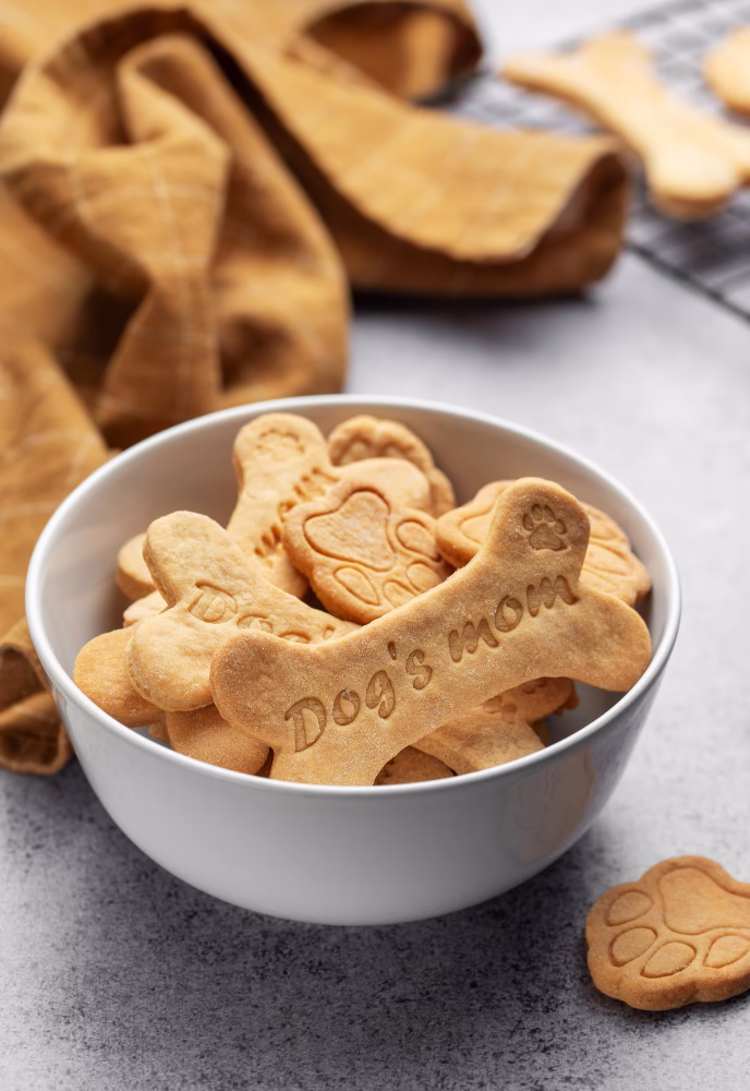 bowl of dog biscuits